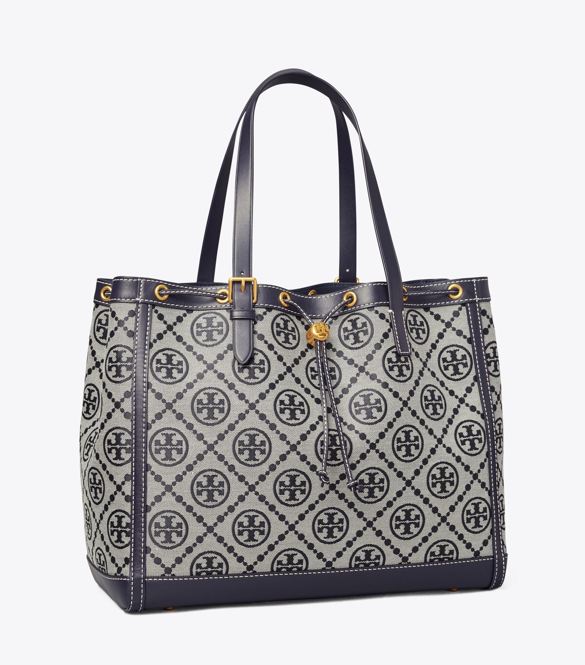 T MONOGRAM JACQUARD TOTE