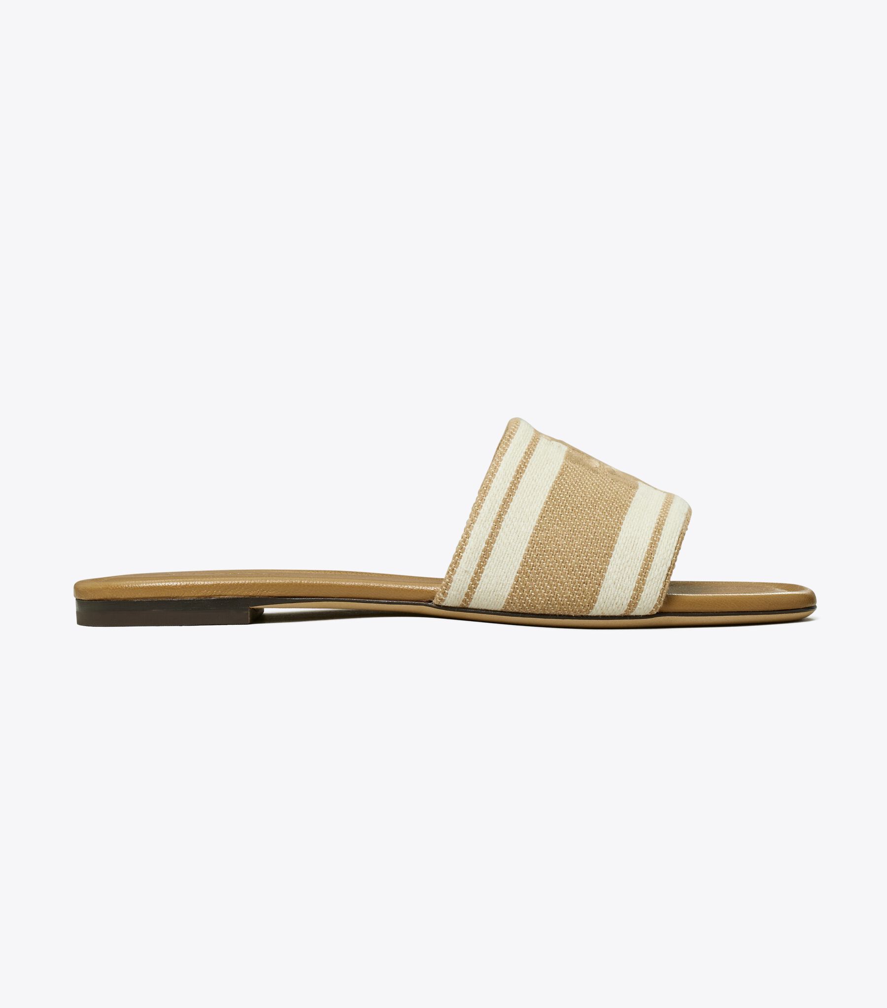 Double T Jacquard Slide, Cammello / Ash White | Tory Burch KSA display picture 1
