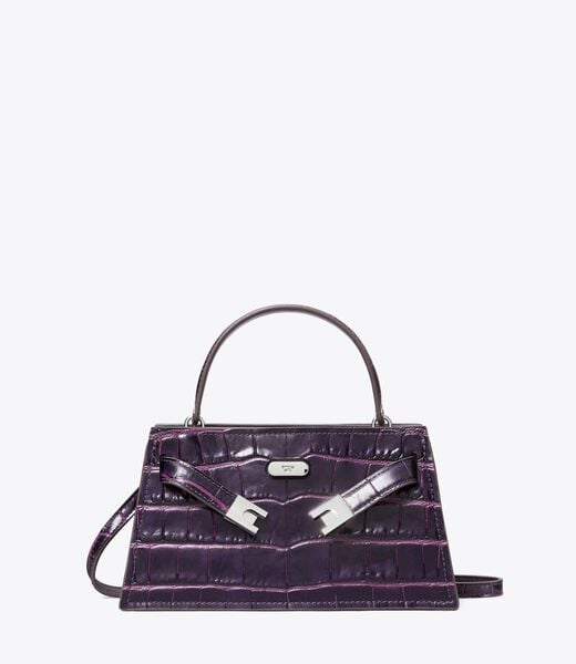 tory burch mini lee radziwill embossed top handle bag