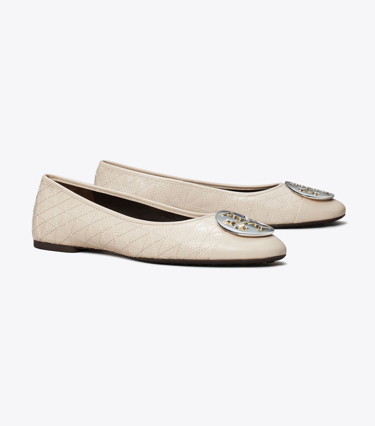 tory burch claire cap toe quilted ballet