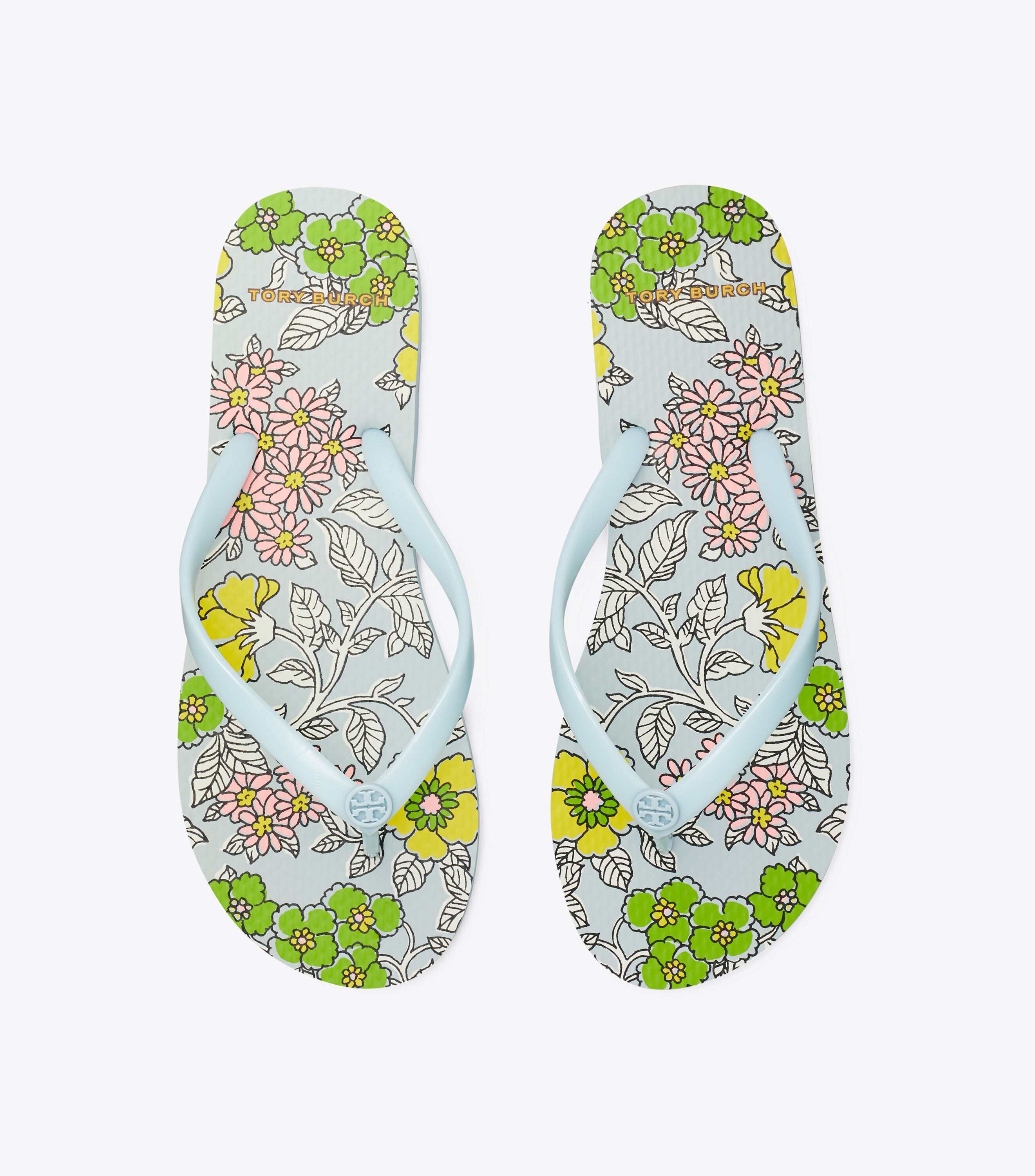 Tory burch printed thin flip flop hot sale