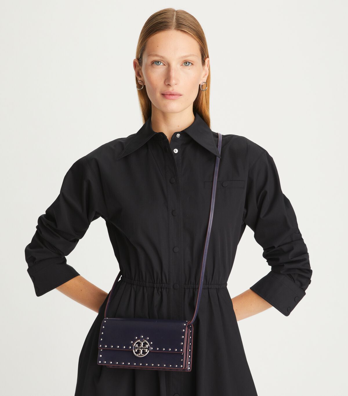 tory burch miller studded wallet crossbody