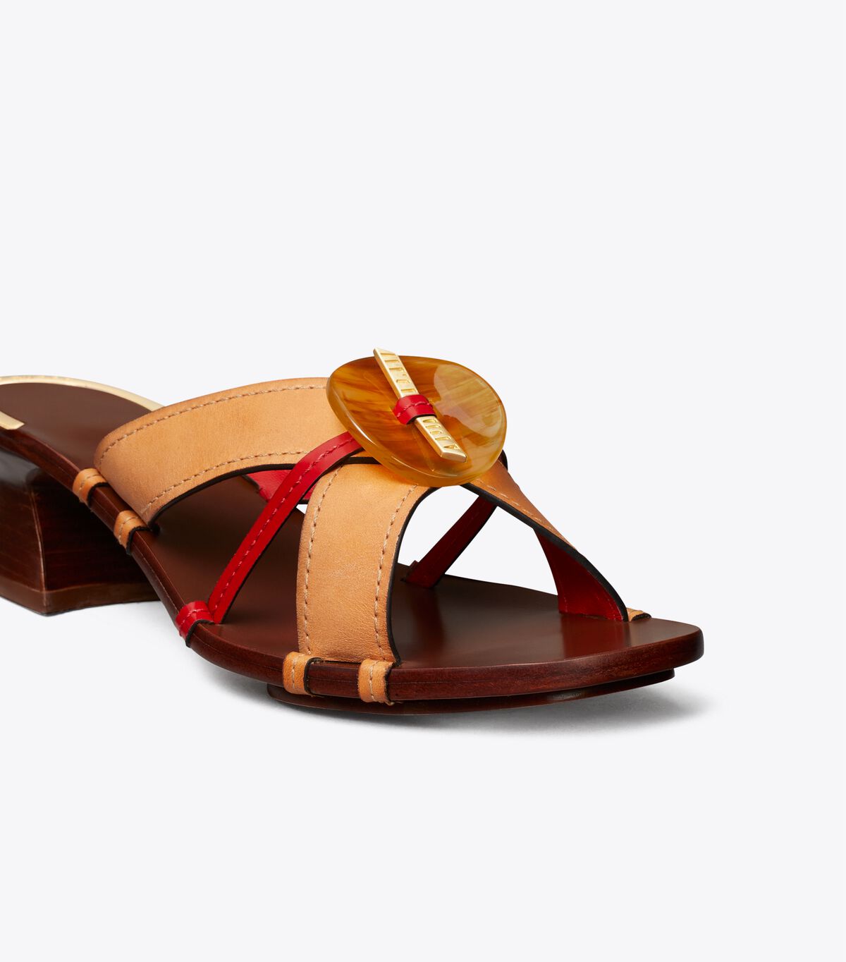 tory burch knotted heeled mule sandal