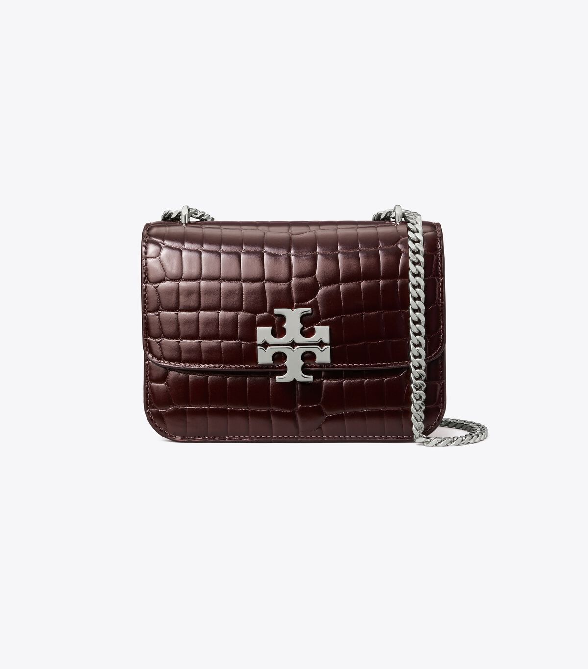 tory burch small eleanor croc embossed shoulder bag