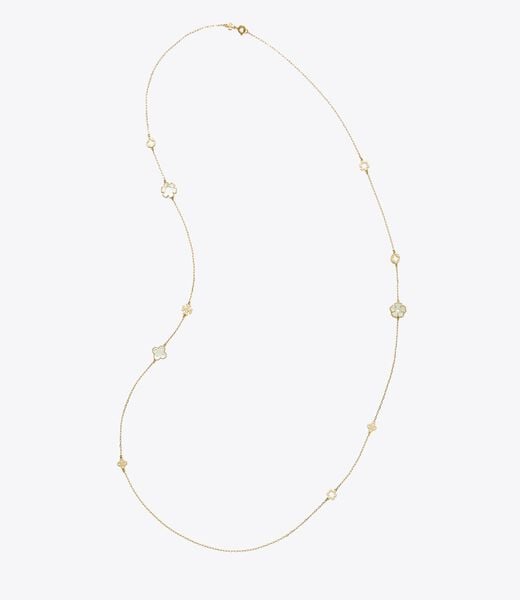 tory burch forget me not long necklace