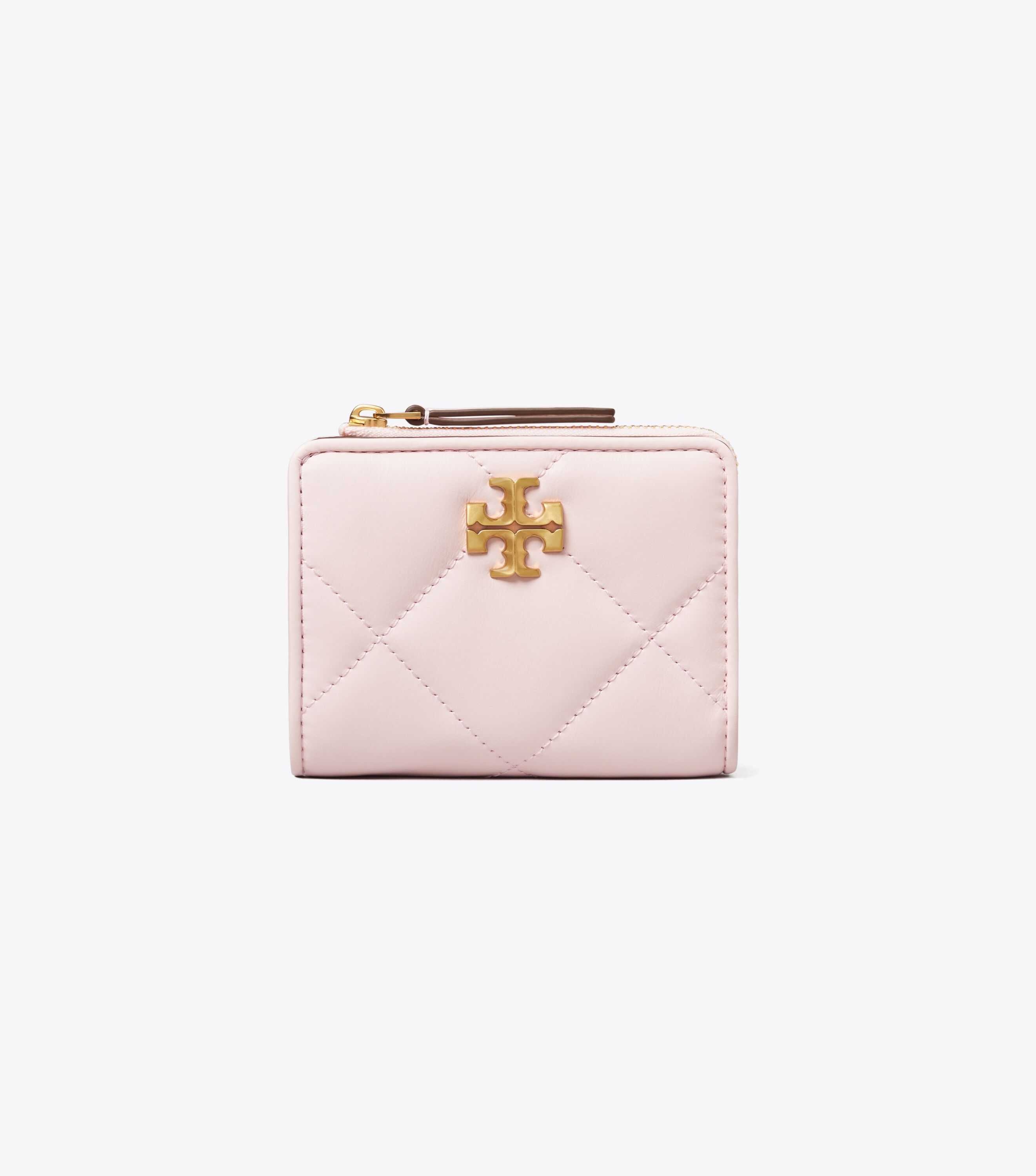 Kira Chevron Diamond Quilt Bi-Fold Wallet, Rose Salt | Tory