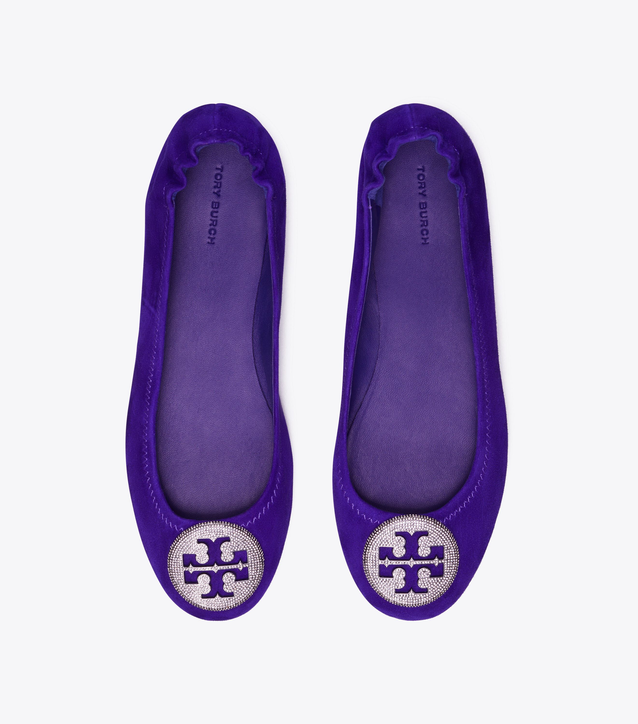 Minnie Travel Ballet Flat, Pavé, Deep Purple | Tory Burch KSA