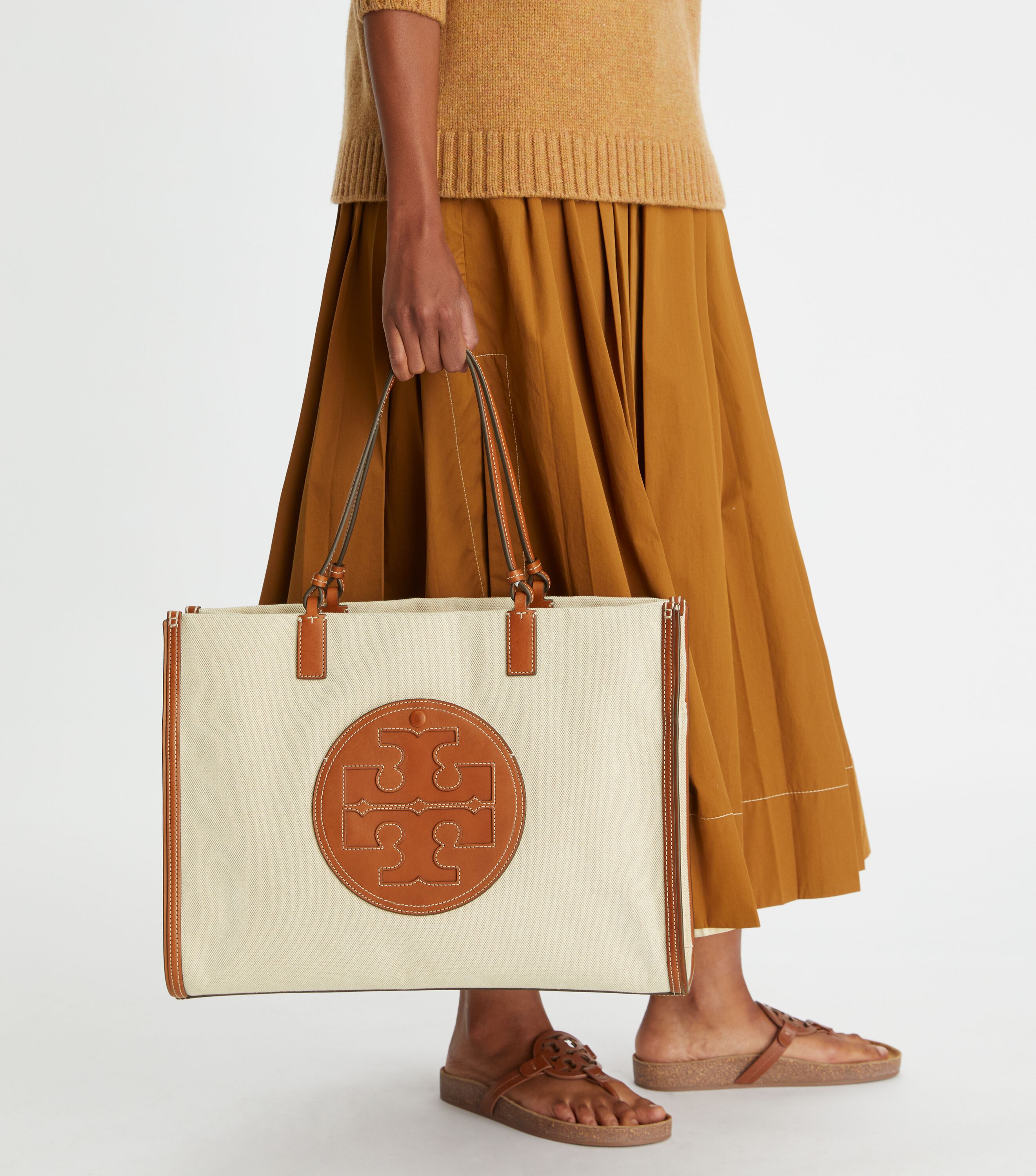 Tory burch large canvas top tote