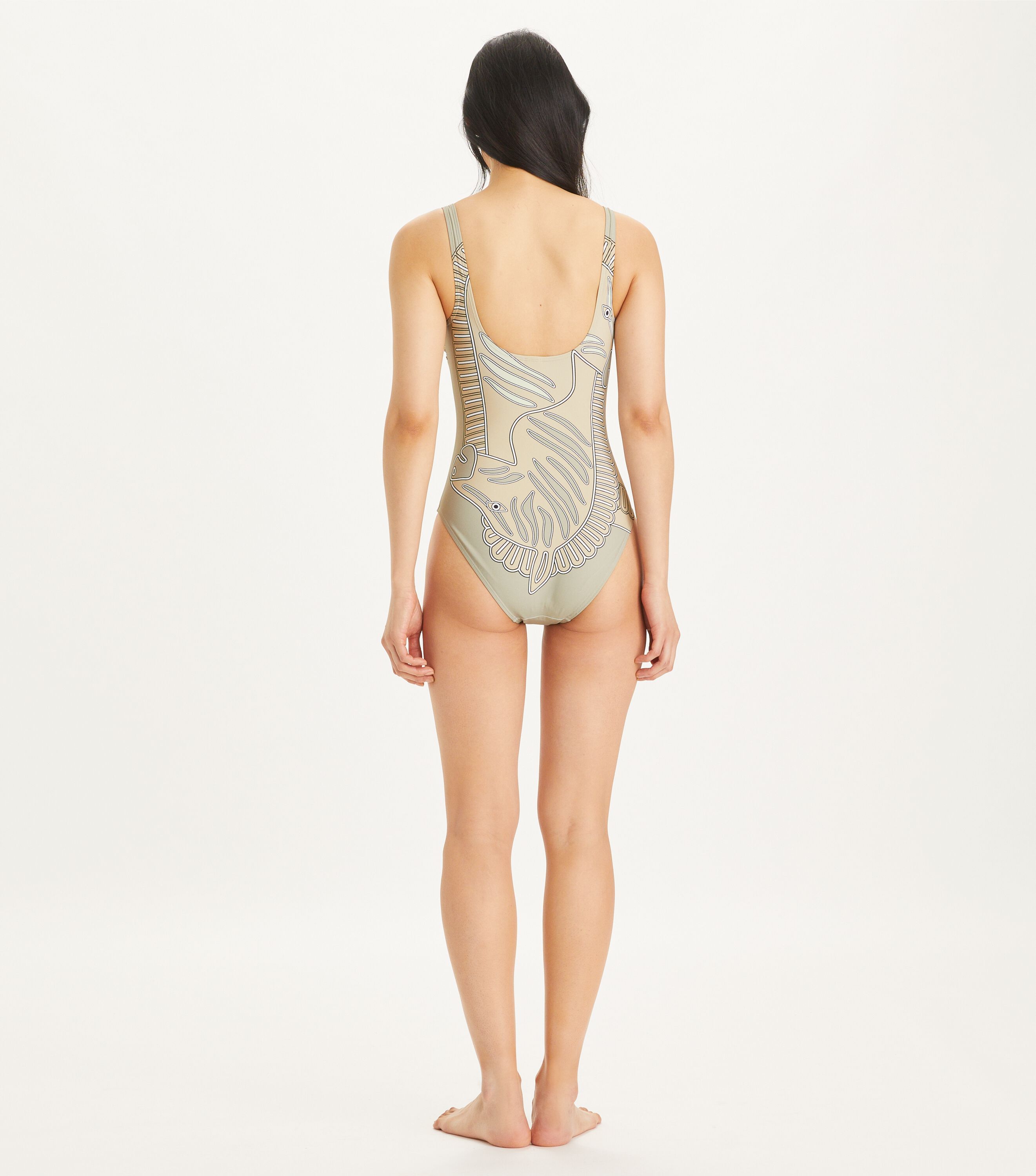 Printed Clip Tank Suit