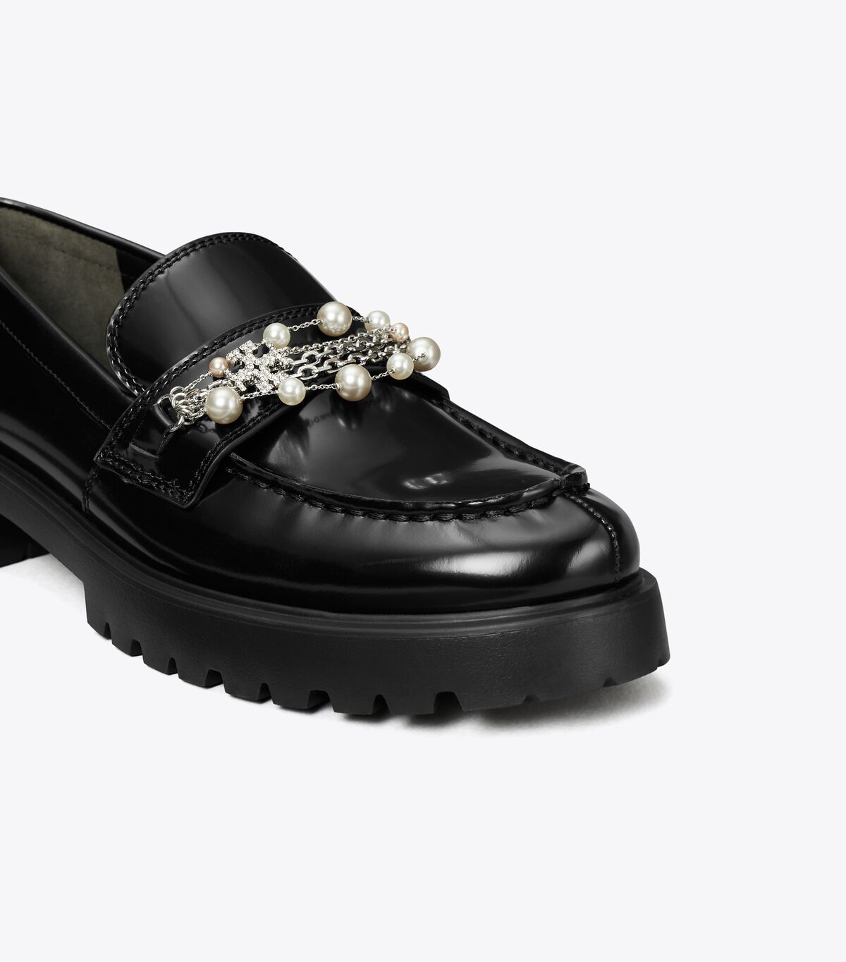 tory burch embellished classic lug loafer
