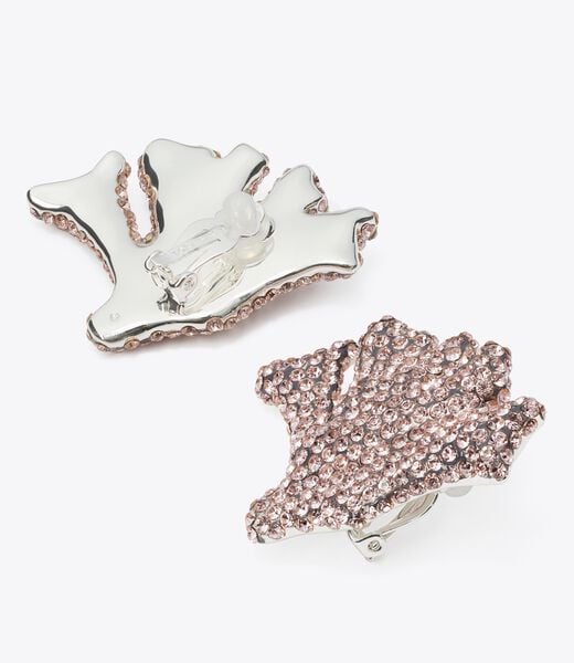 tory burch coral earrings augemnted