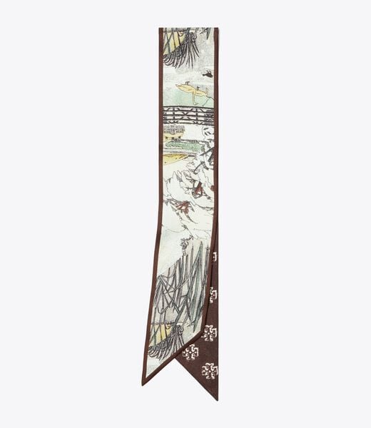 tory burch forest ribbon tie