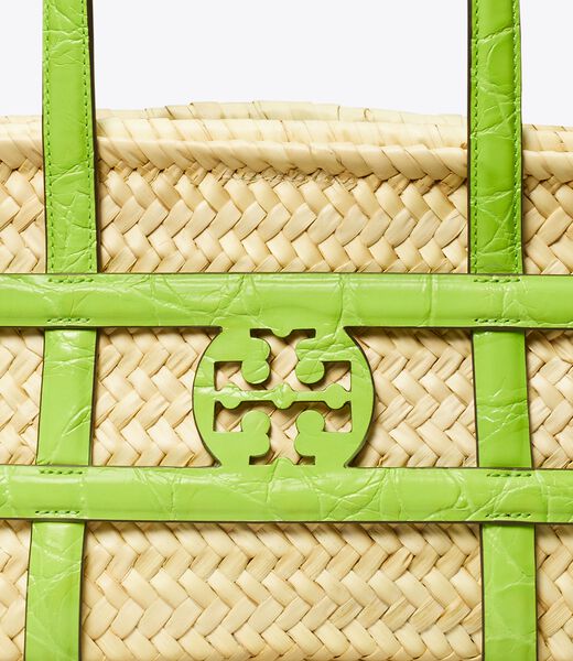tory burch سلة إيلا الصغيرة من القش