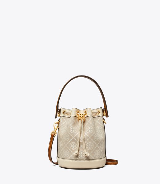 tory burch mini t monogram bucket bag