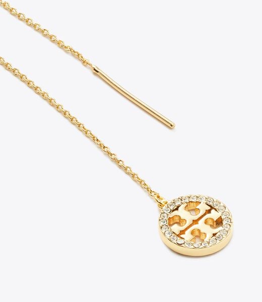 أقراط أيقونة باف خيطية مرصعة بالجواهر tory burch أقراط أيقونة باف خيطية مرصعة بالجواهر