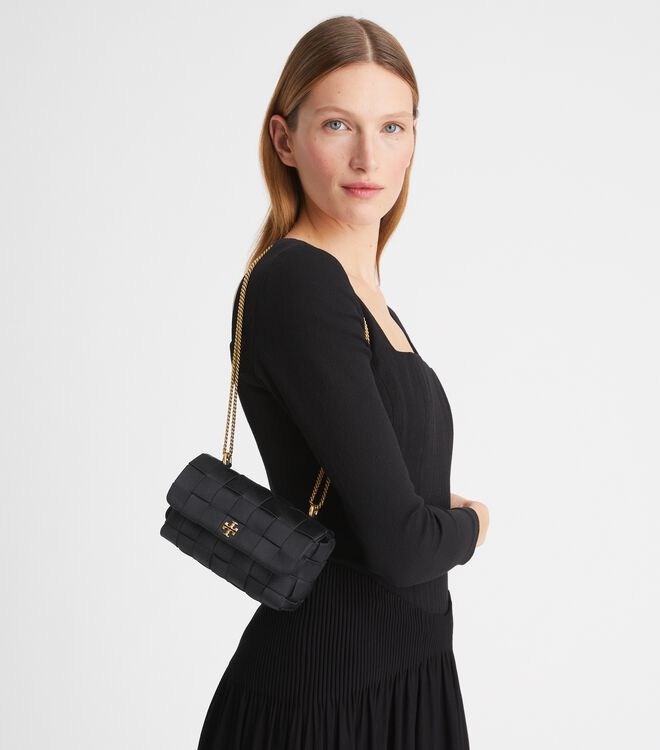 Mini Kira Woven Flap Bag, Handbags