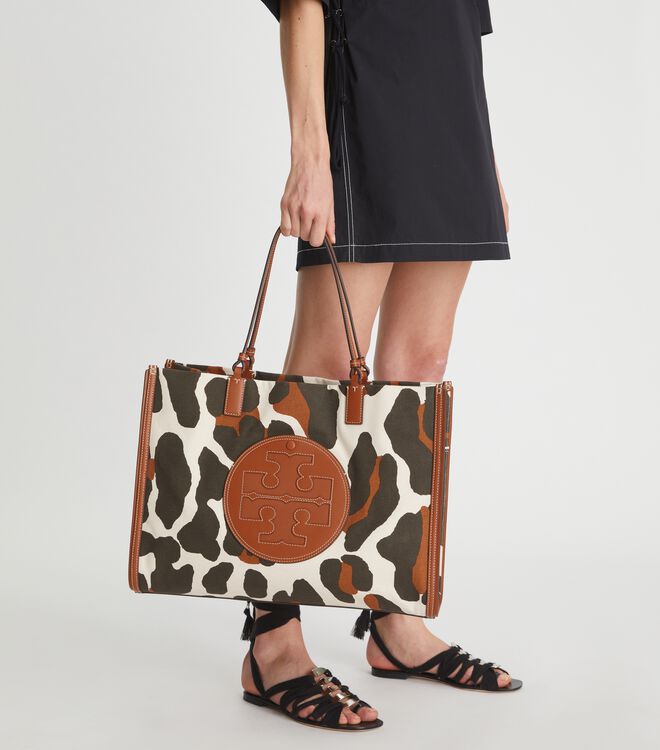Ella Leopard Canvas Tote | Handbags | Tory Burch