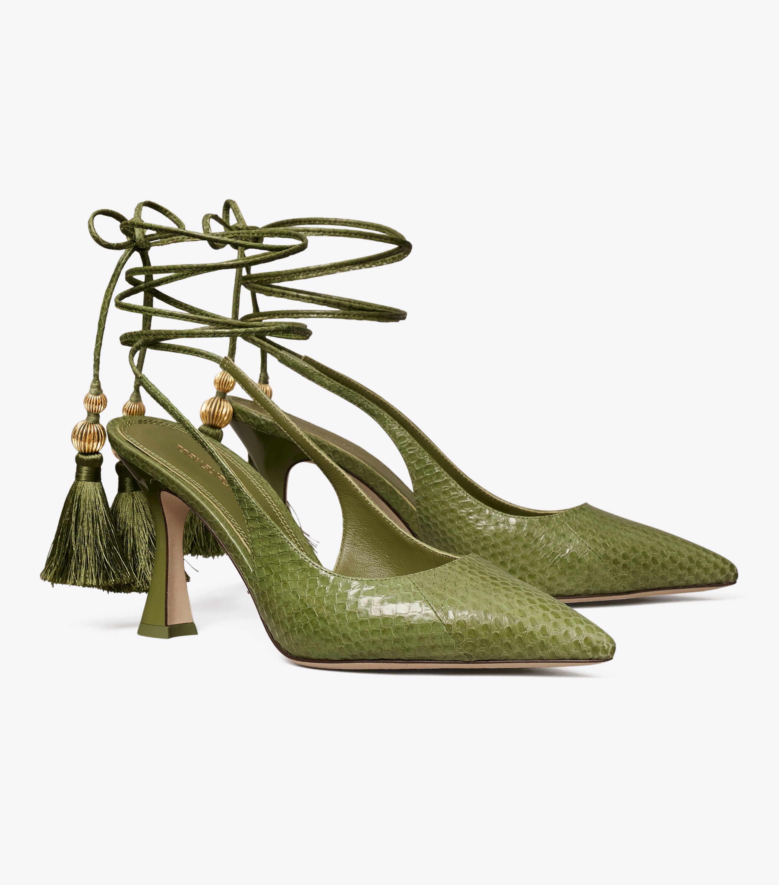 Tory burch snakeskin heels outlet