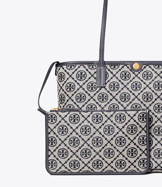 tory burch t monogram small zip tote