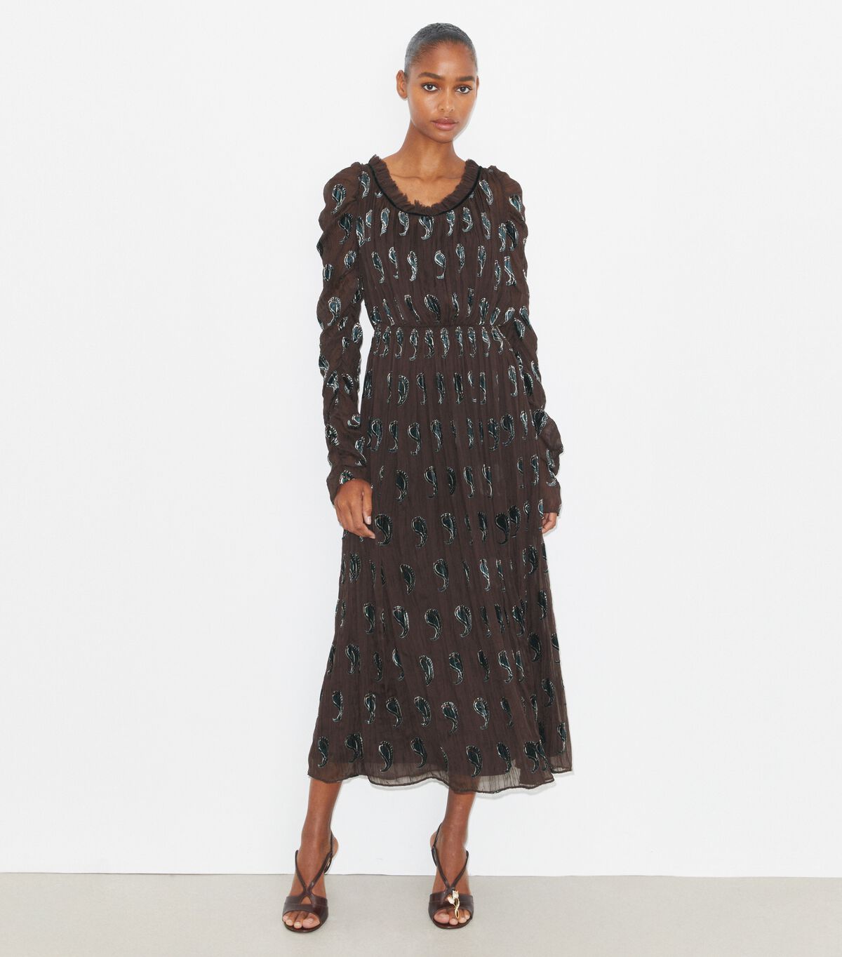 tory burch ruched velvet dress