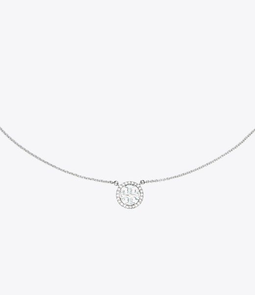 tory burch icon pav   pendant necklace