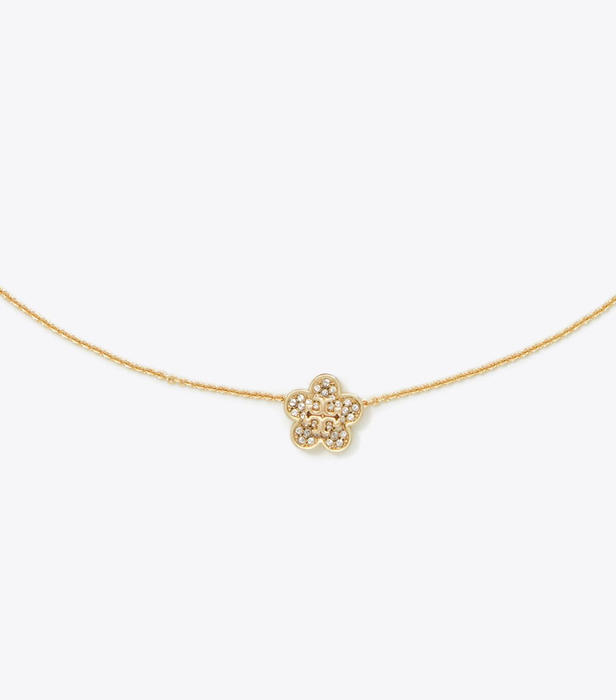 tory burch forget me not pave pendant necklace