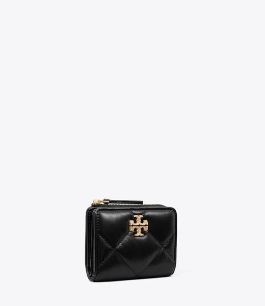 tory burch kira diamond quilt pave logo bi fold wallet