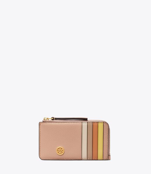 Robinson Pebbled Top-Zip Card Case