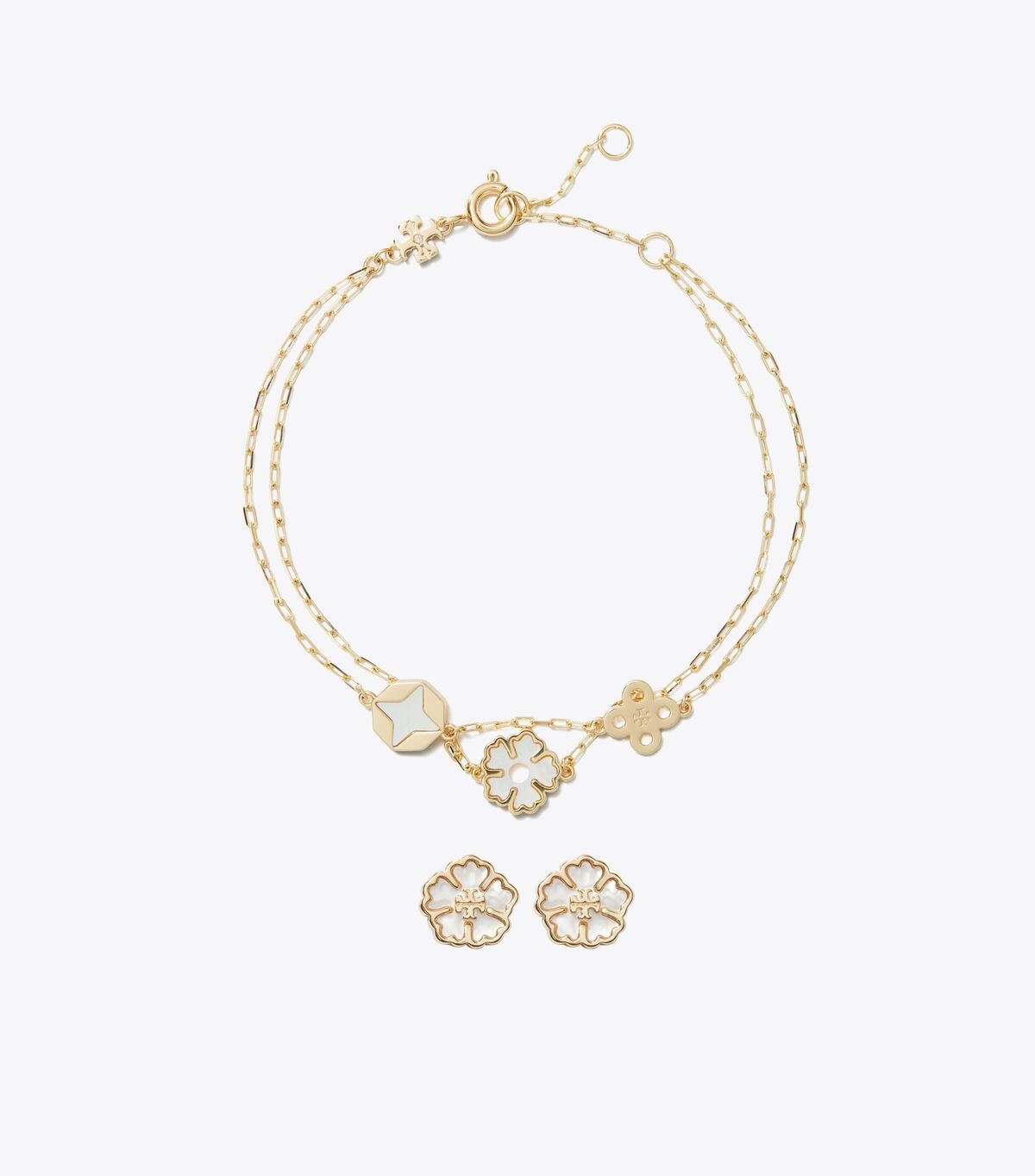 Forget Me Not Bracelet and Earrings Gift Set tory burch forget me not bracelet and earrings gift set