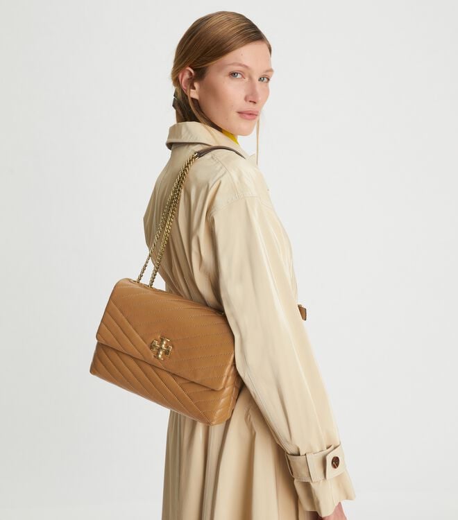 Kira Chevron Convertible Shoulder Bag | New | Tory Burch