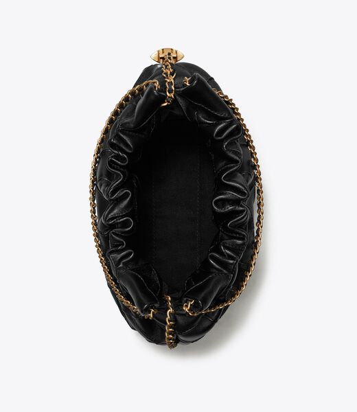 tory burch حقيبة هوبو ناعمة ميني فليمنج