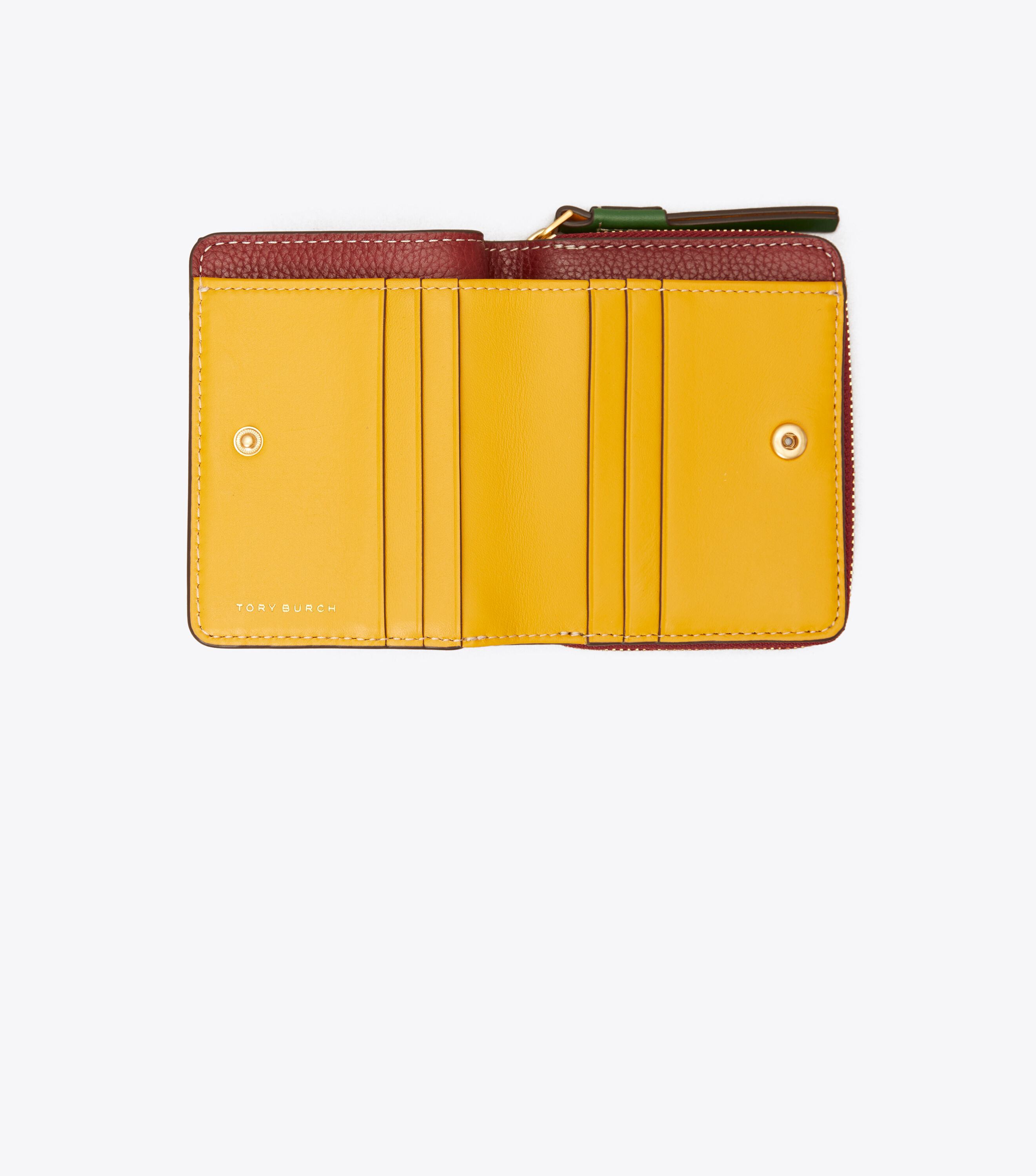 Perry Color-Block Bi-Fold Wallet, Red | Tory Burch KSA