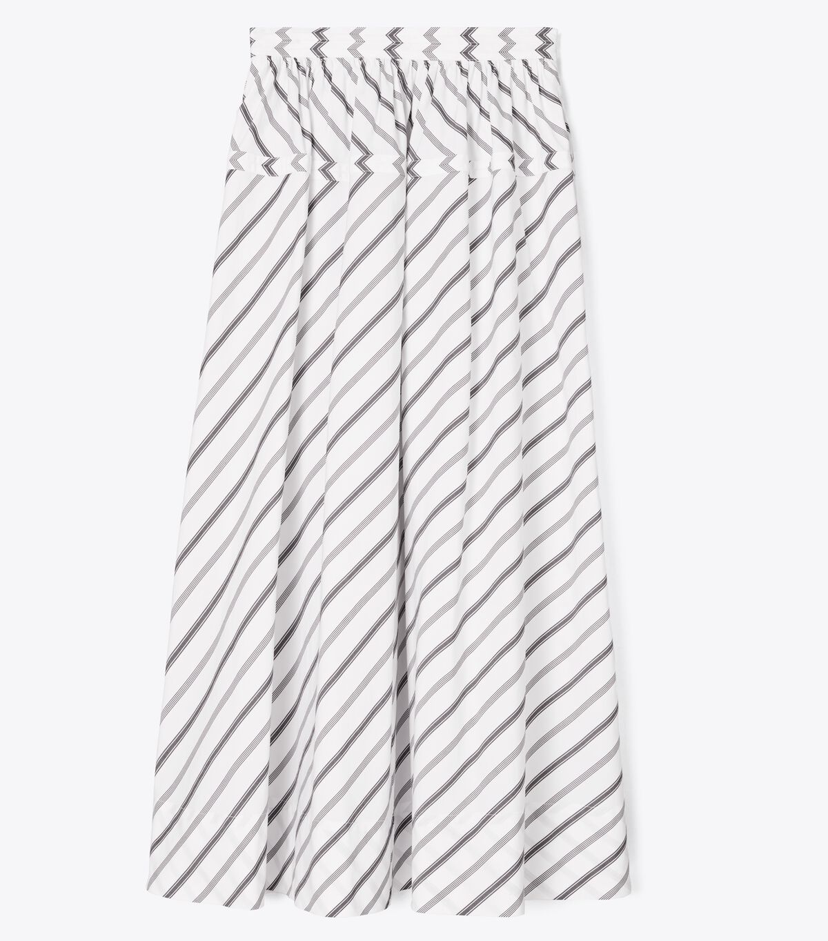 tory burch variegated stripe poplin skirt