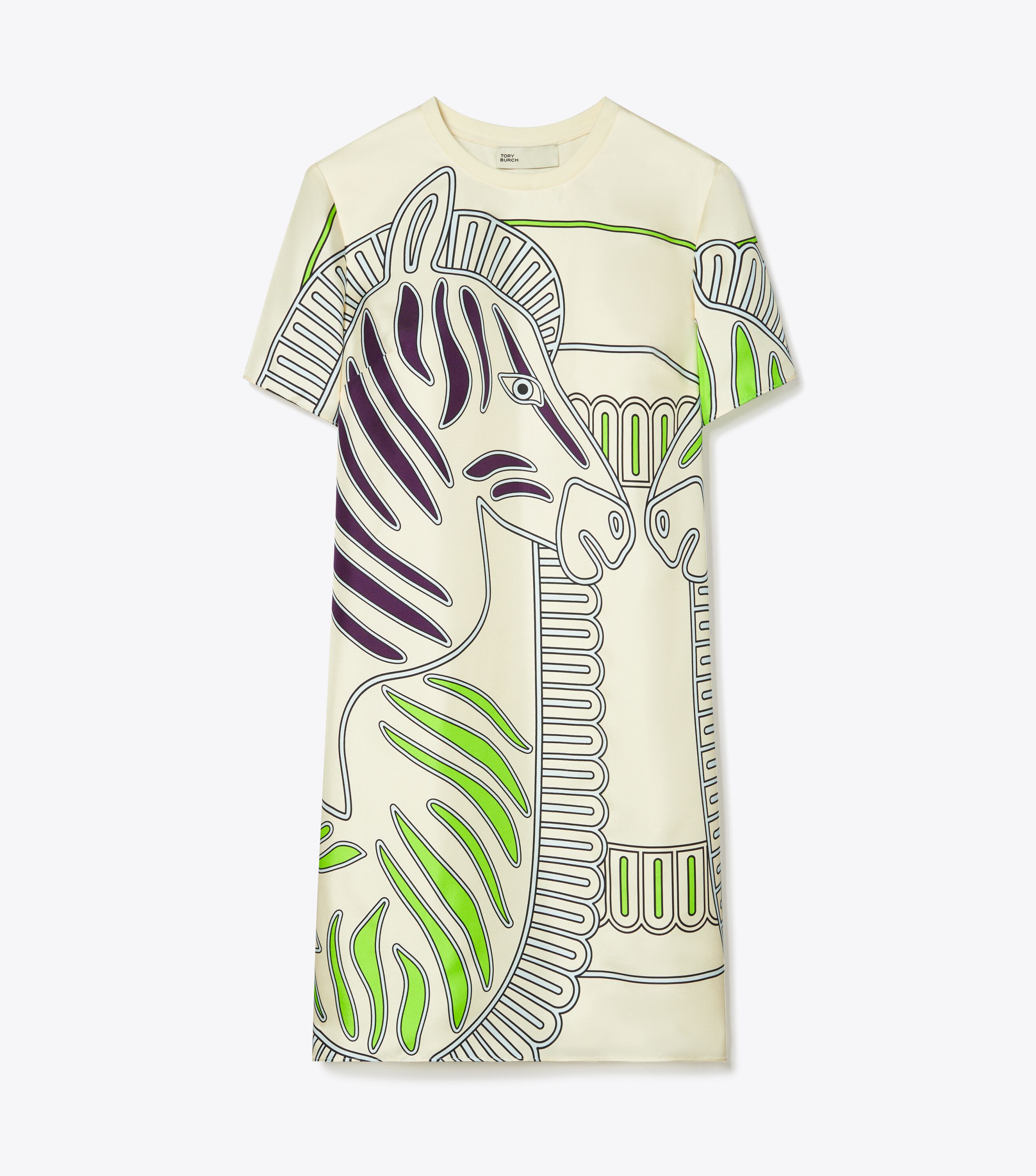 Tory Burch Printed Silk Front T Shirt Dress Tory Burch KSA
