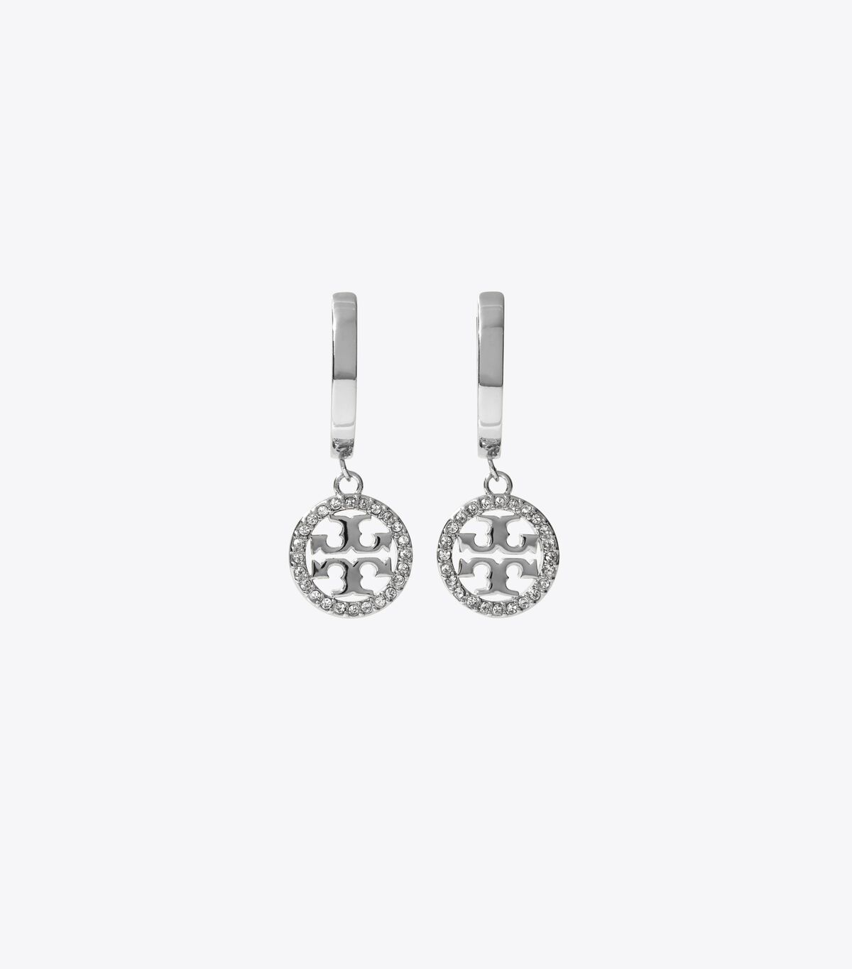 tory burch miller pave hoop earring