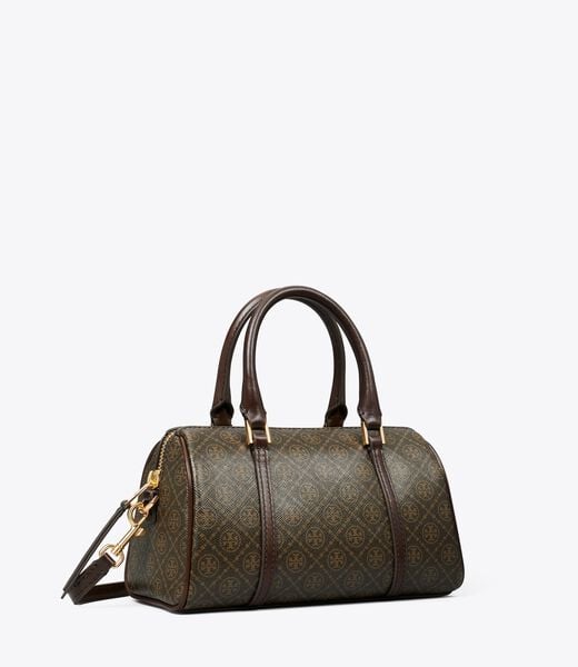 tory burch t monogram coated canvas petite barrel bag