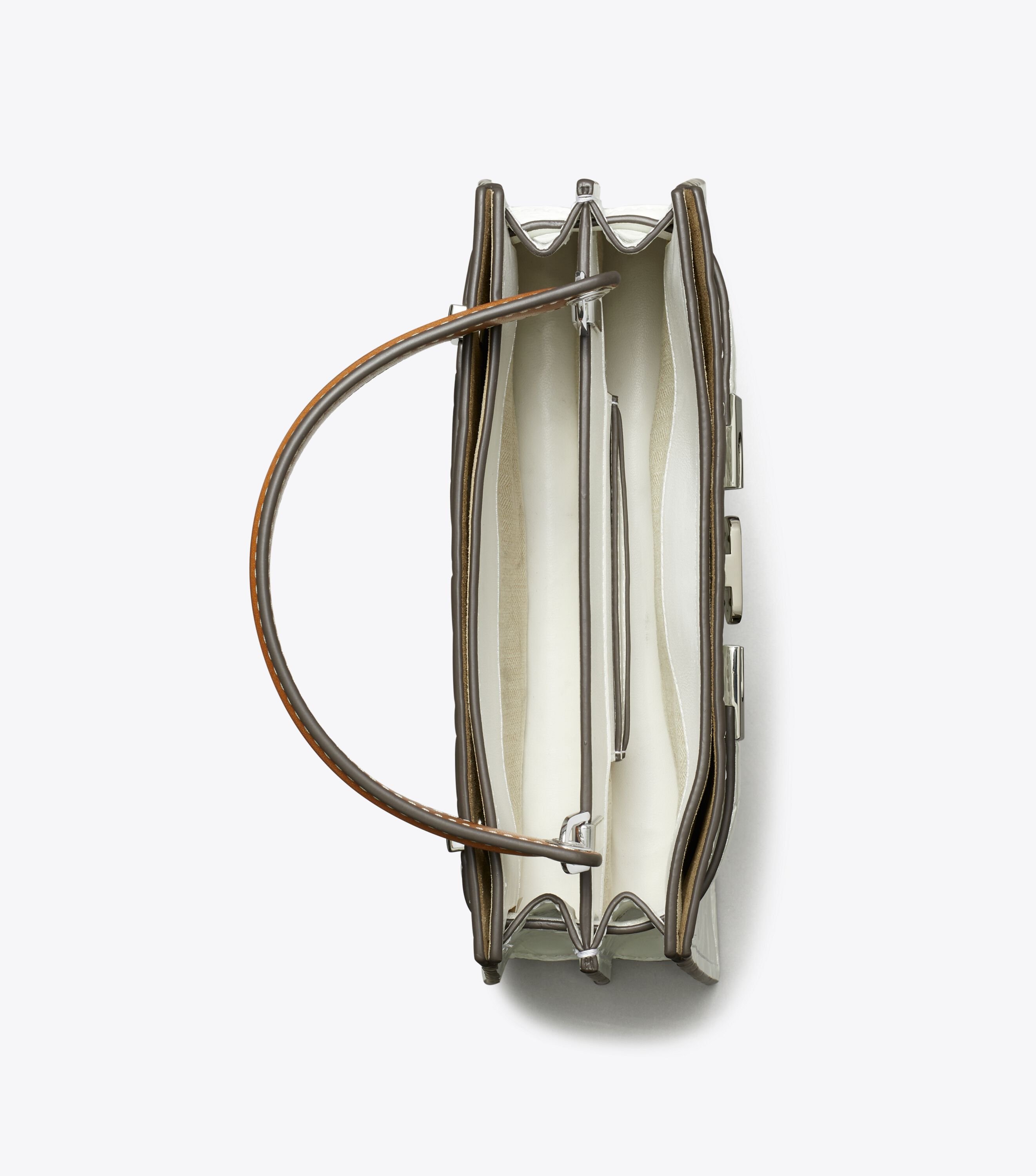 Petite Lee Radziwill Croc-Embossed Bag, Blanc | Tory Burch KSA