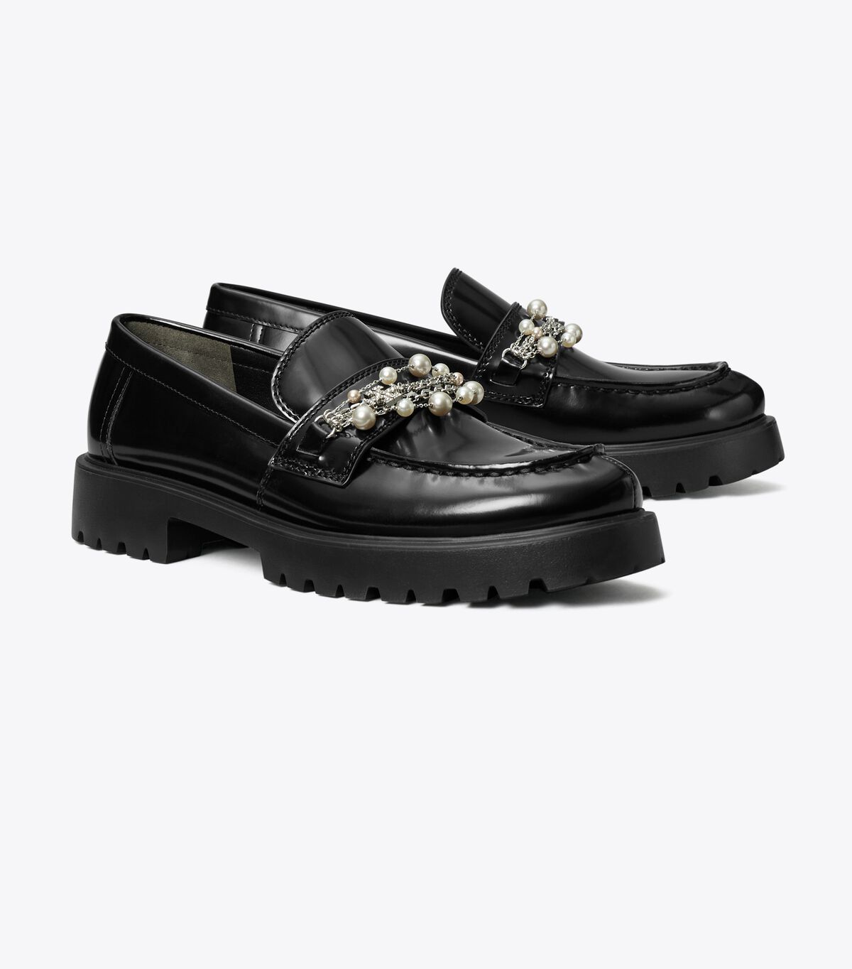 tory burch embellished classic lug loafer