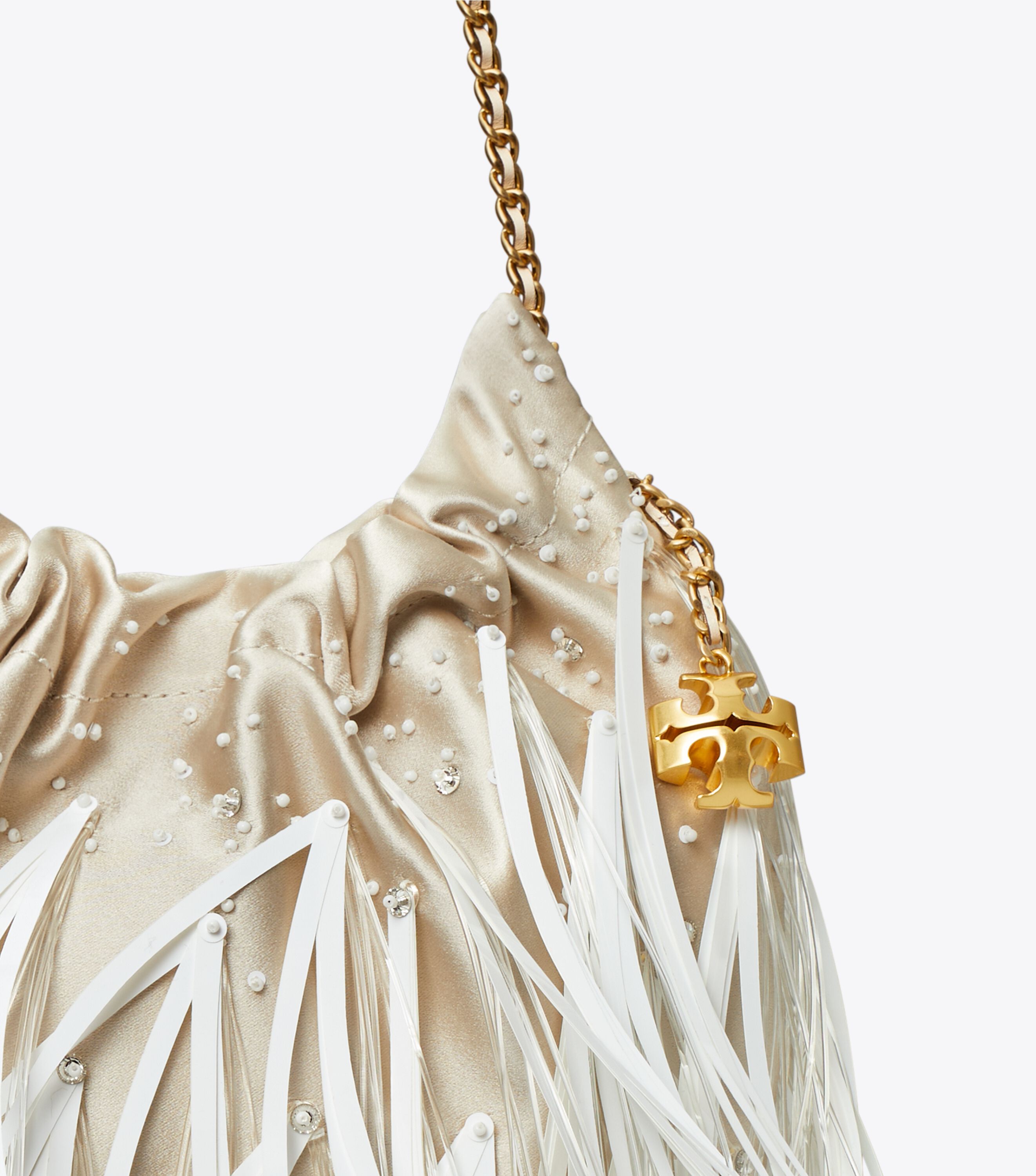 Mini Fleming Feather Drawstring Bag