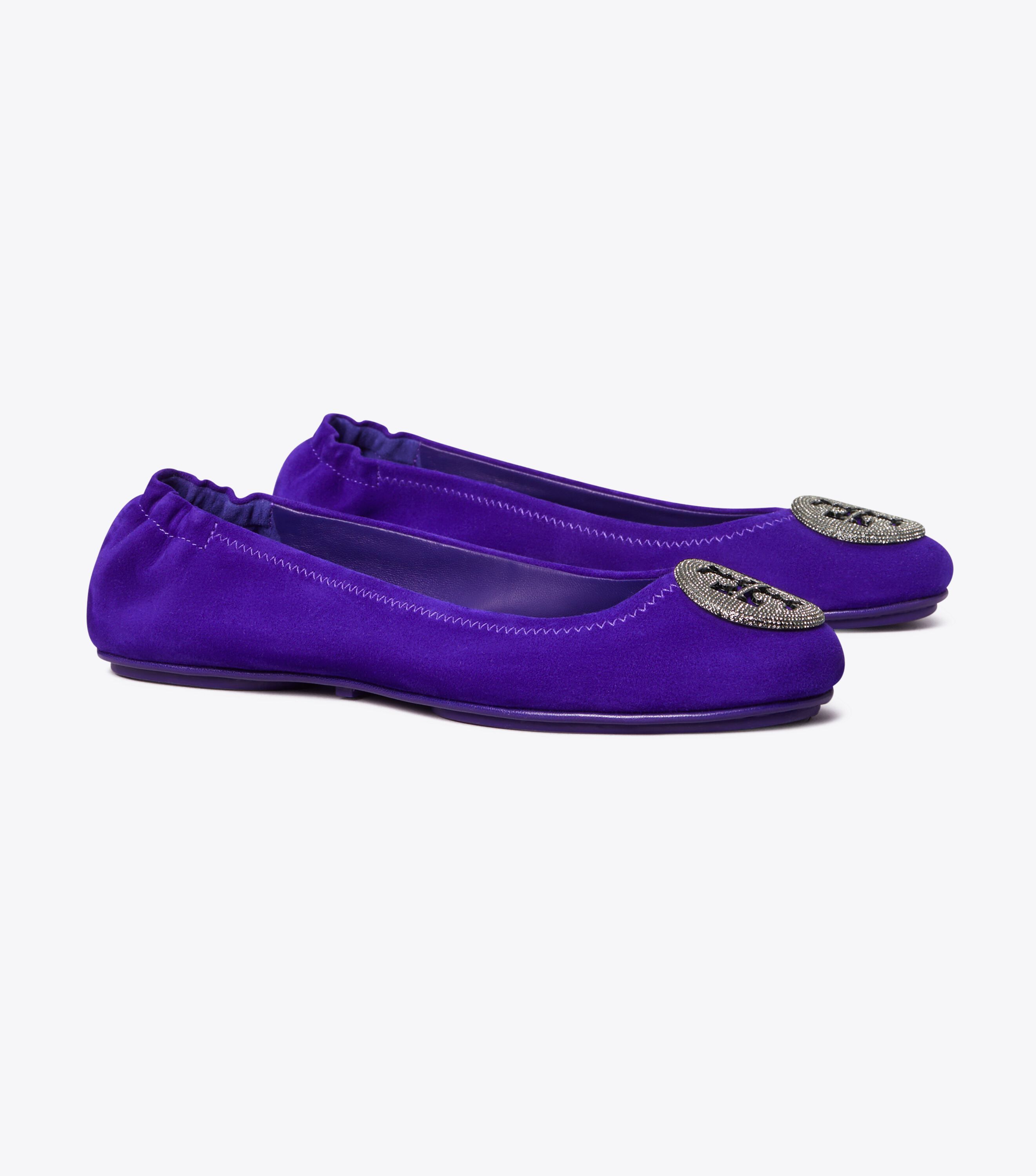 Minnie Travel Ballet Flat, Pavé, Deep Purple | Tory Burch KSA