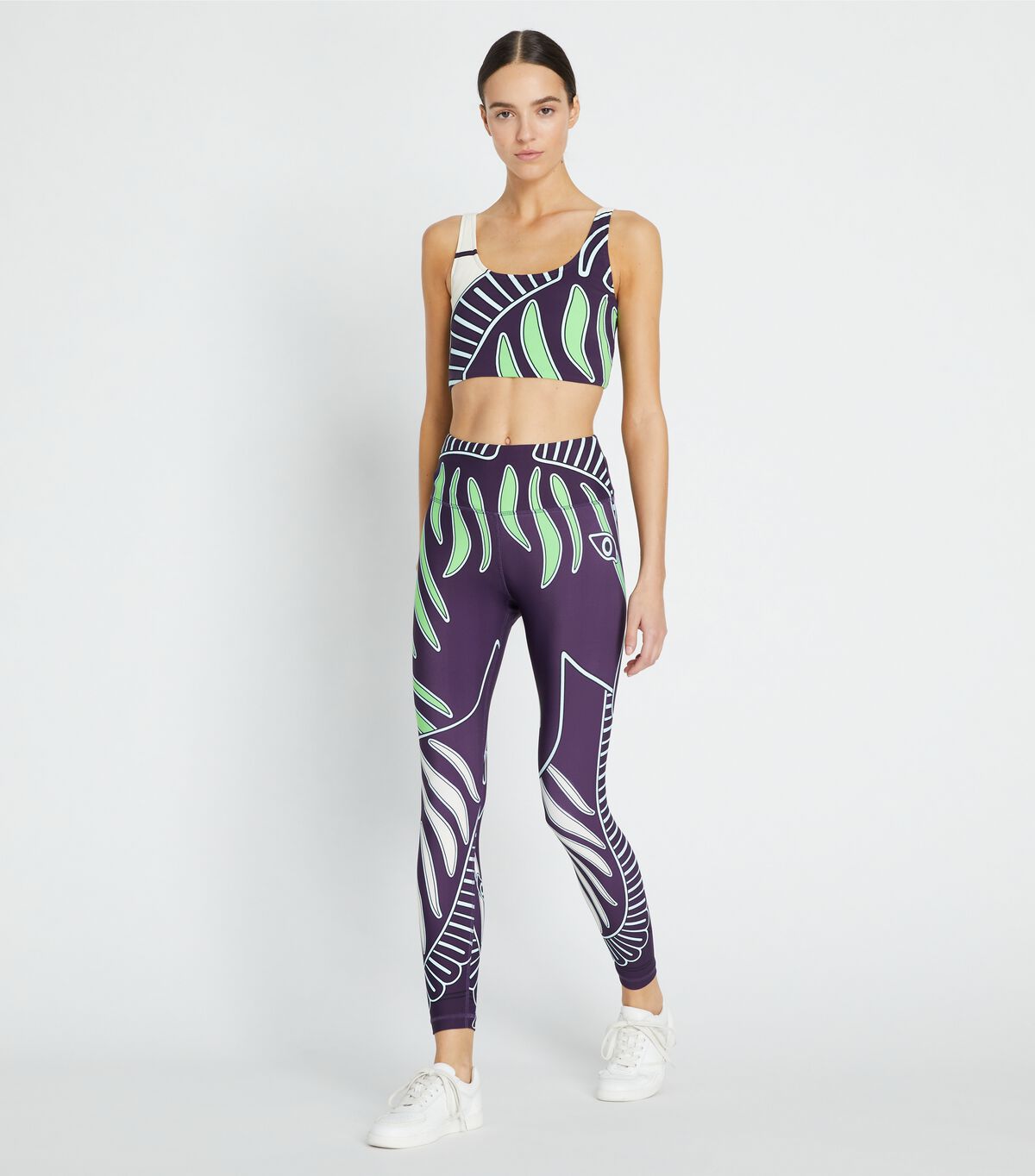 tory burch scoop neck long line bra