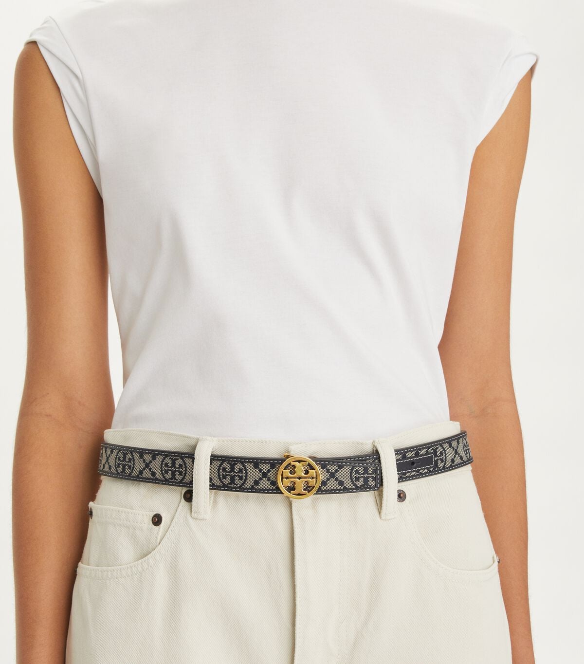 حزام ميلر مونوغرام مقاس 1 بوصة tory burch حزام ميلر مونوغرام مقاس 1 بوصة