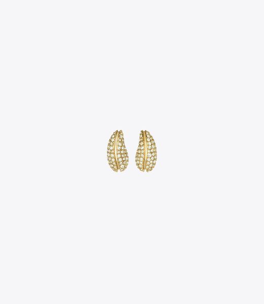 tory burch mini pav wave earrings