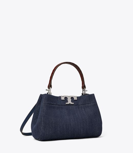 tory burch mini eleanor denim satchel