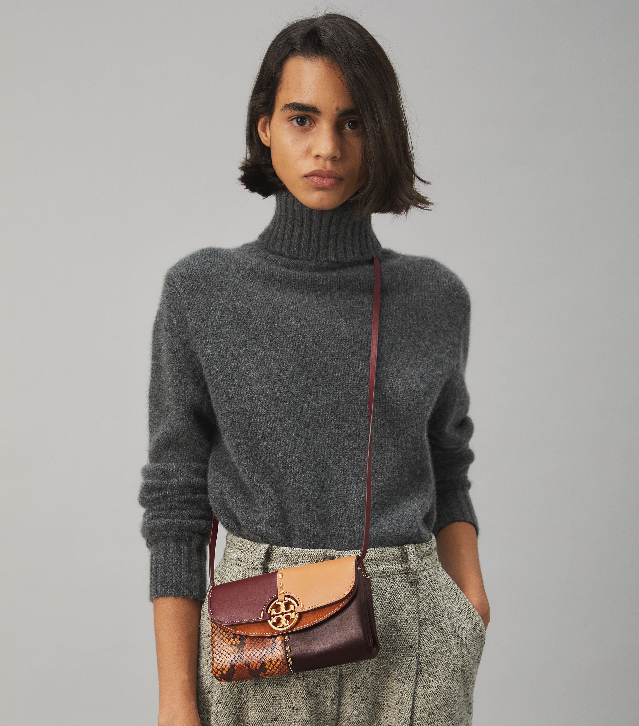 Tory burch discount mixed material bag