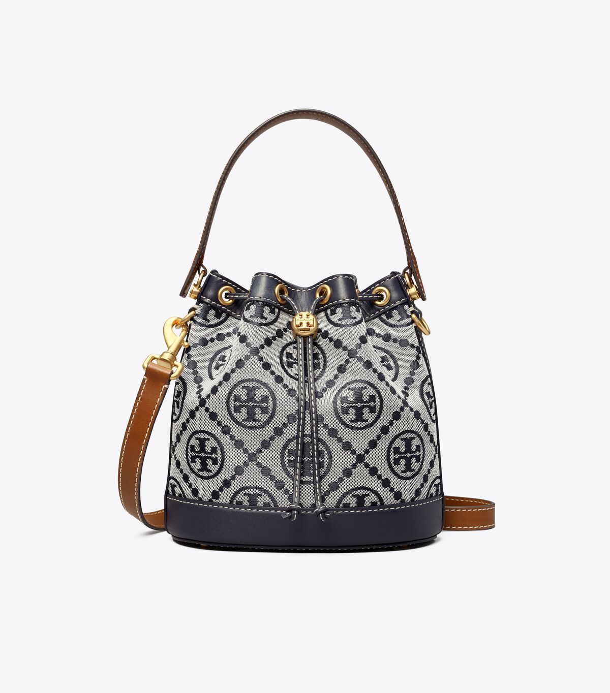 tory burch t monogram bucket bag