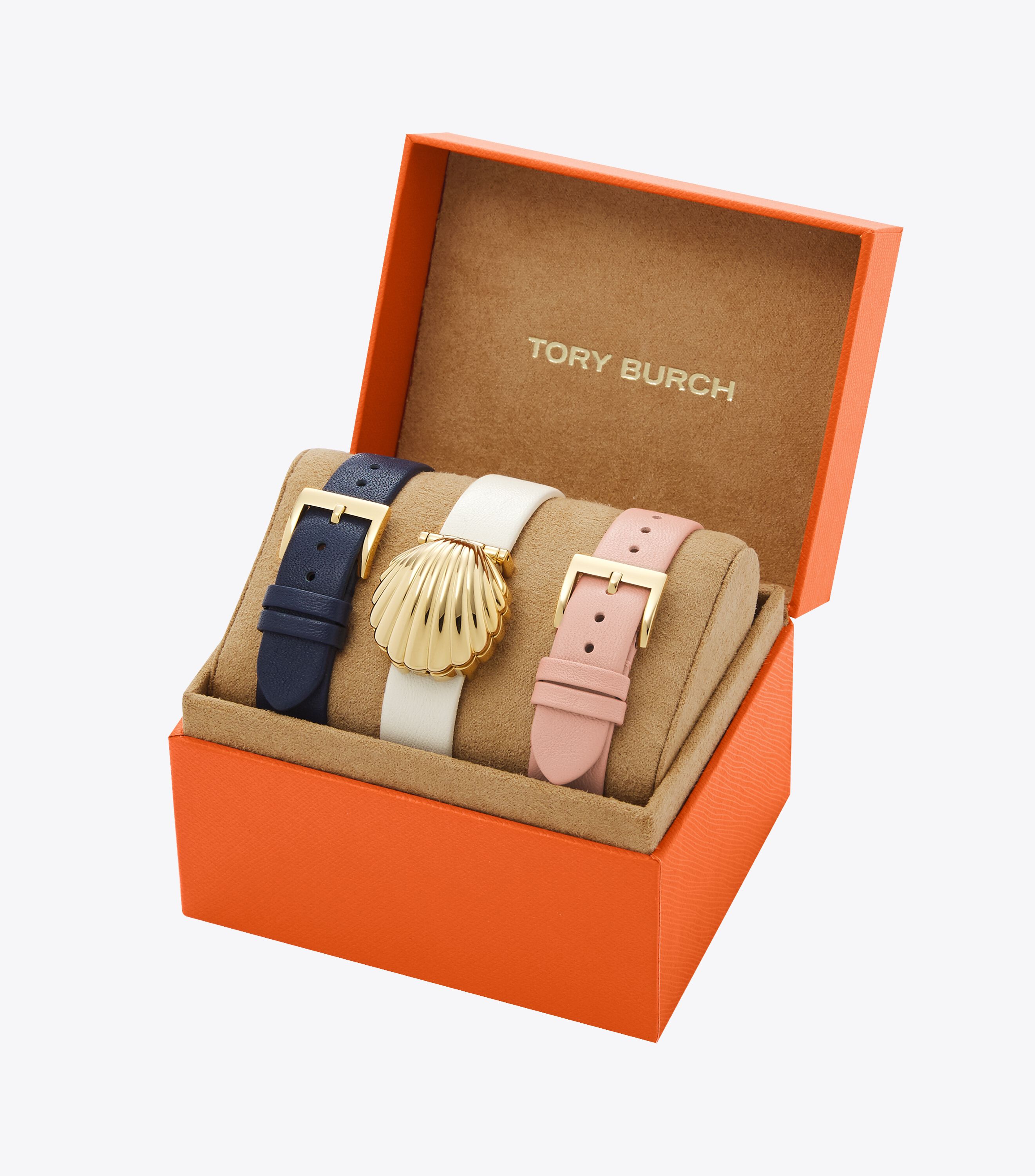 Shell Watch Gift Set Gold Tone multi color 25 X 28 Mm