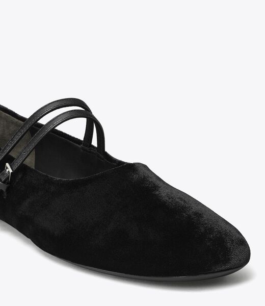 tory burch حذاء باليرينا ماري جين بشريطين