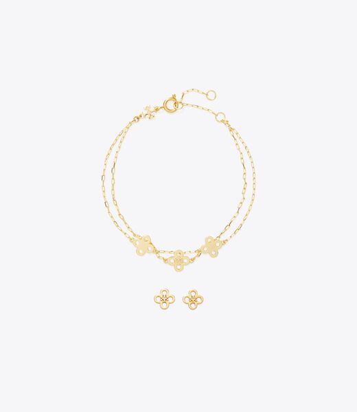 tory burch forget me not bracelet and earrings gift set