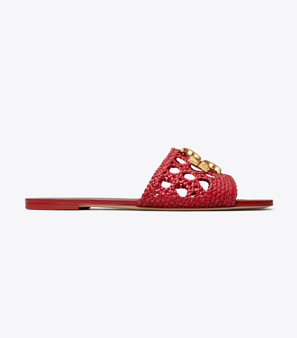 tory burch eleanor woven flat slide